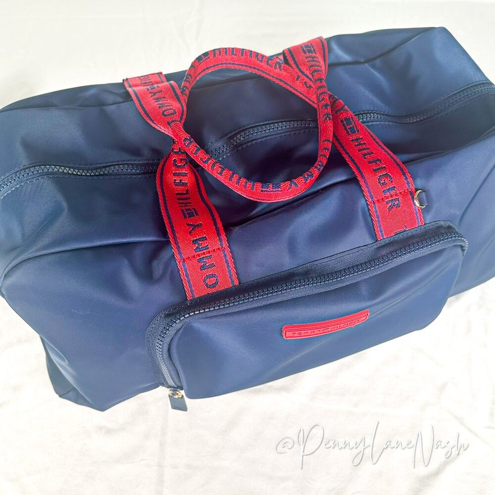 Tommy Hilfiger Neoprene Gym Weekend Duffel Bag Blue - Picture 5 of 16